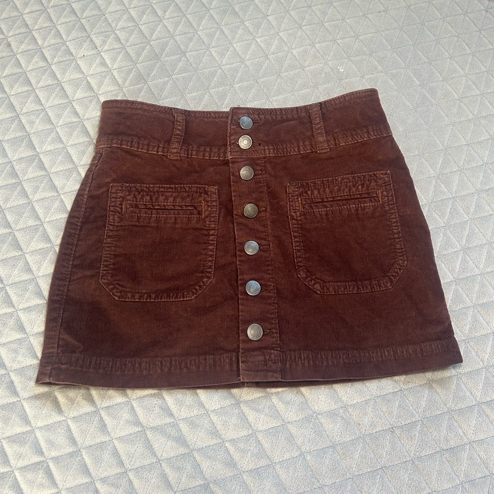 corduroy free people mini skirt